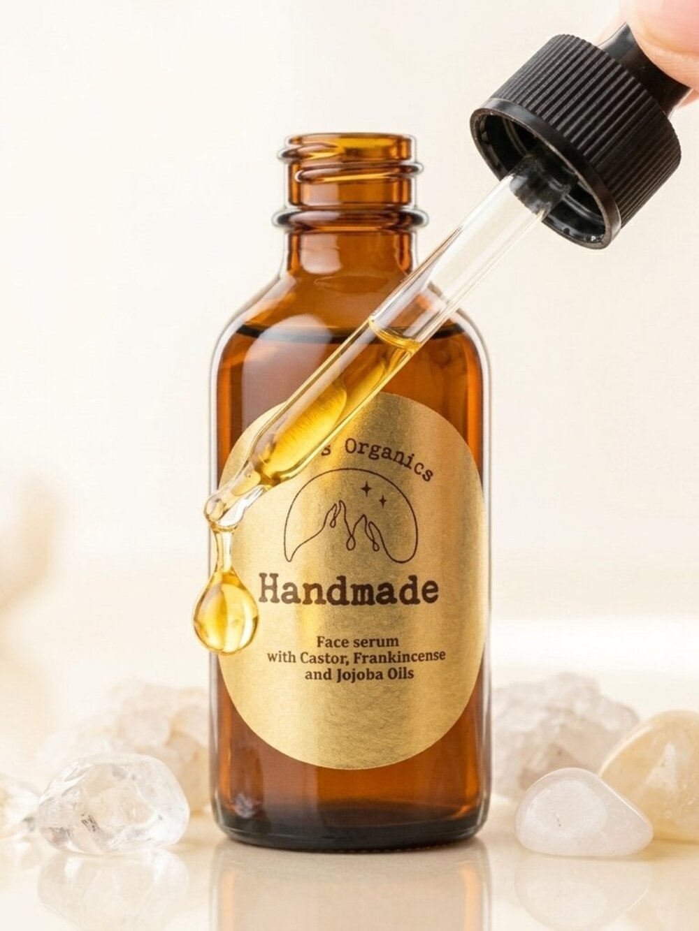 🌿Organic Face Serum with Castor, Frankincense & Jojoba Oil | Anti-Aging,